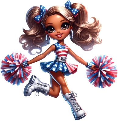 Bügelbild Bügelmotiv Cheerleader Tänzerin Junge Mädchen verschiedene Größen