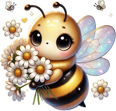 Bügelbild Bügelmotiv Biene Honig Hummel Junge Mädchen verschiedene Größen