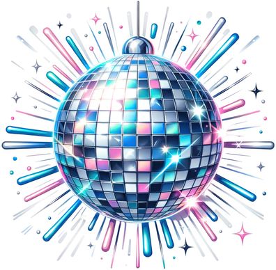 Bügelbild Bügelmotiv Disco 80er 80s Schallplatte Gitarre verschiedene Größen