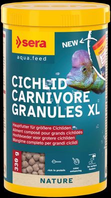 Sera Cichlid Carnivore Granules XL 1000ml - 330g Hauptfutter für Cichliden
