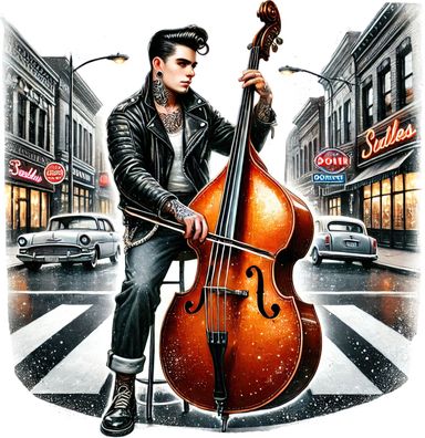 Bügelbild Bügelmotiv Rockabilly Rock n Roll Junge Mädchen verschiedene Größen