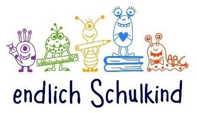 Bügelbild Bügelmotiv Schulkind Schule Einschulung 1. Klasse verschiedene Größen