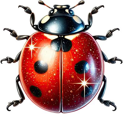 Bügelbild Bügelmotiv Insekt Marienkäfer Libelle Biene Hummel verschiedene Größen