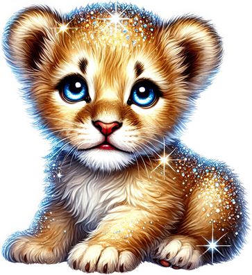 Bügelbild Bügelmotiv Löwe Tier Krone Baby Junge Mädchen verschiedene Größen