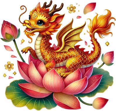 Bügelbild Bügelmotiv chinesischer Drache Long Junge Mädchen verschiedene Größen