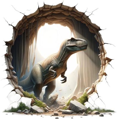 Bügelbild Bügelmotiv Dinosaurier T-Rex Loch Junge Mädchen verschiedene Größen