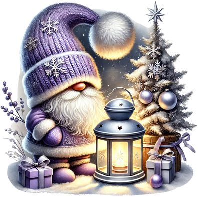 Bügelbild Bügelmotiv Weihnachten Winter Gnom Zwerg Wichtel verschiedene Größen