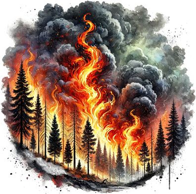 Bügelbild Bügelmotiv Feuer Vulkan Tornado Junge Mädchen verschiedene Größen