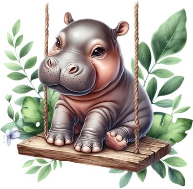 Bügelbild Bügelmotiv Tier Schaukel Löwe Faultier Panda Zebra verschiedene Größen