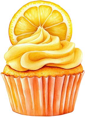 Bügelbild Bügelmotiv Cupcake Muffin Obst Früchte Kuchen verschiedene Größen