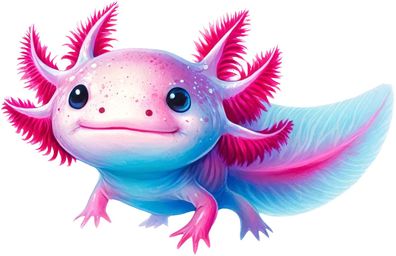 Bügelbild Bügelmotiv Axolotl Tier Molch verschiedene Größen