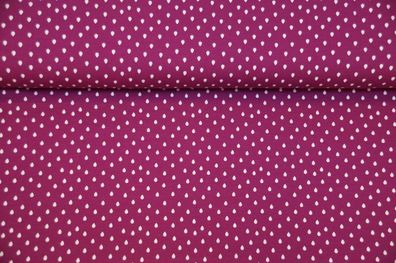 Jersey pink beere Regentropfen Regen Herbst Stoff nähen Mädchen Damen 25cm