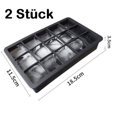 2 Stück Eiswürfelform Eiswürfel Eis für Whiskey Wein Bar Party Ice Tray XXL