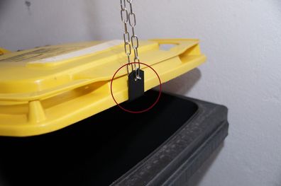 Haken für Mülltonnendeckel Containerdeckel Ersatzteil Mülltonnenbox Kette Clip