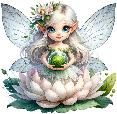 Bügelbild Bügelmotiv Fee Elfe Frühling Blumen Schmetterling verschiedene Größen