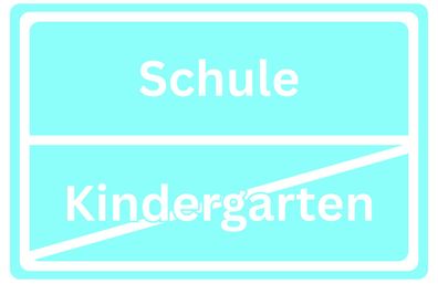 Bügelbild Bügelmotiv Schild Schule Kindergarten verschiedene Farben