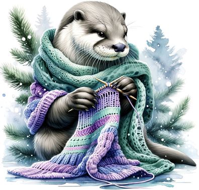 Bügelbild Bügelmotiv Tier stricken Wolle Maus Junge Mädchen verschiedene Größen