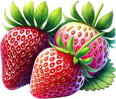 Bügelbild Bügelmotiv Erdbeere Frucht Obst Junge Mädchen verschiedene Größen