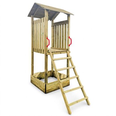 Spielturm H 281, B 179, L 104 Kletterturm mit Sandkasten #4004