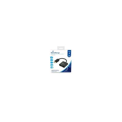 MediaRange HDMI Buchse/DP Stecker 18 Gbit/s 20cm schw