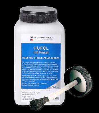 Huföl mit Lorbeeröl, mit Pinsel, 500 ml, grün,