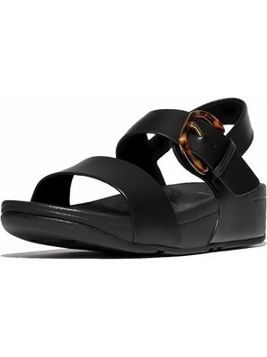 FitFlop Damen Sandalen Lulu Resin-Buckle Leather Back-Strap Sandals JE7