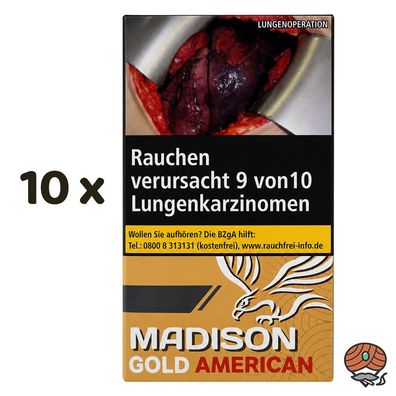 Madison GOLD American 10x 30g Tabak / Drehtabak