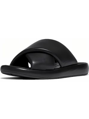 FitFlop Damen Sandalen Iqushion D-Luxe Padded Leather Cross Slides JB5