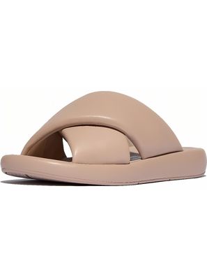 FitFlop Damen Sandalen Iqushion D-Luxe Padded Leather Cross Slides JB5