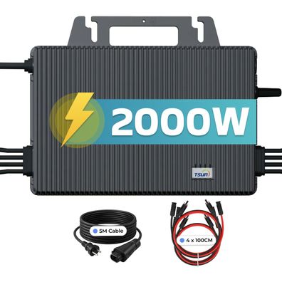 TSUN TSOL-MS2000 2000Watt Mikro-Wechselrichter Inverter für Balkonkraftwerk 4 MPPT