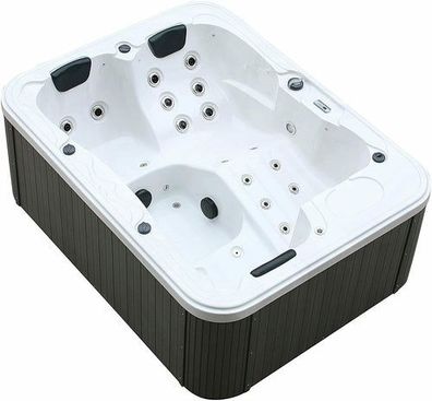 XXL Luxus SPA LED Whirlpool SET 210x160 Farblicht Outdoor+Indoor Pool 3 Personen a