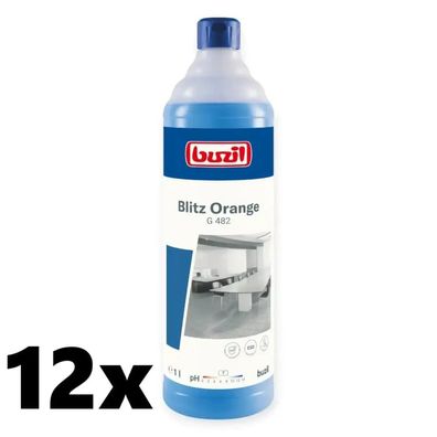 Buzil Blitz Orange G482 Alkoholreiniger mit Orangenduft 1l 12 Stück