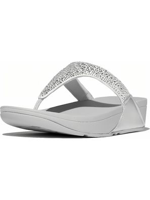 FitFlop Damen Flip Flops Lulu Crystal-Mix Toe-Post Sandals JE3