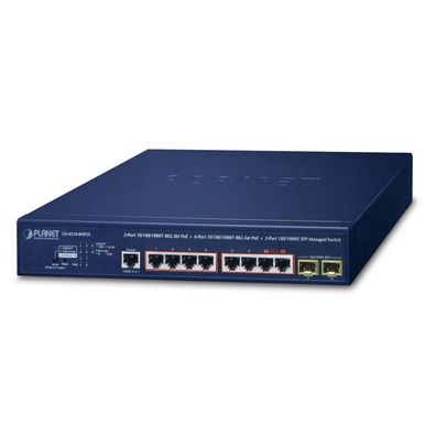 PLANET 2Port GE 802.3bt + 6Port GE 802.3at + 2Port 1000X SFP