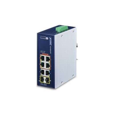 PLANET Industrial 4-Port GE 802.3at + 2 GE + 2 100/1000X SFP