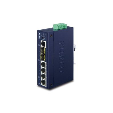PLANET Industrial L2+ 4-Port 10/100/1000T + 2-Port