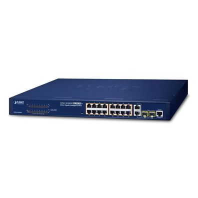 PLANET 16-Port 10/100TX 802.3at PoE + 2-Port Gigabit TP/SFP