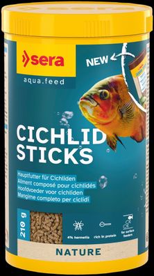 Sera Cichlid Sticks Nature 1000ml - Hauptfutter Cichliden Futtersticks Barsc