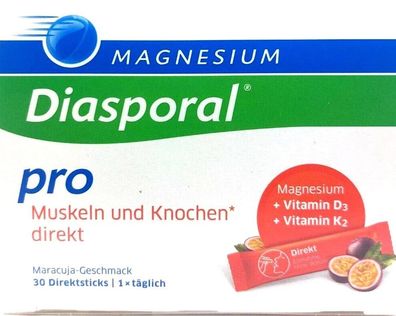 Magnesium Diasporal Depot Muskel u Knochen D3 K2 Granulat 30 Stück PZN 18160158
