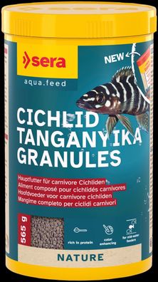 Sera Cichlid Tanganyika Granules 1000ml - 565g für carnivore Cichliden Barsche