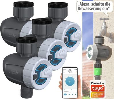 NEU 4er Set Bewässerungscomputer für Bewässerung Garten Schlauch Pflanzen Rasen