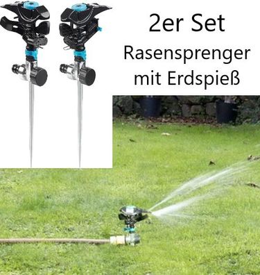 NEU 2er Set Rasensprenger Erdspieß für Bewässerung Garten Blume Beet Kind Sommer