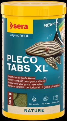 Sera Pleco Tabs XL Nature 1000ml - Hauptfutter für große Welse Futtertabletten