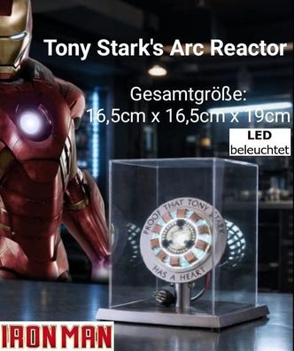 NEU Marvels Ironman Tony Stark Arc Reactor Herz beleuchtet für Sammler Gamer NEW