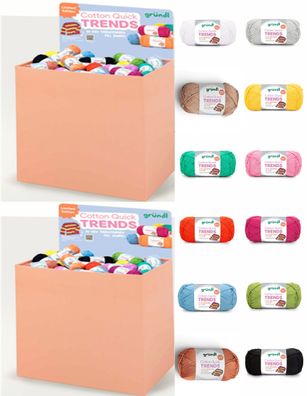 100g Gründl Cotton Quick Trends Baumwollgarn zum Stricken Häkeln GP 49,50€/1kg