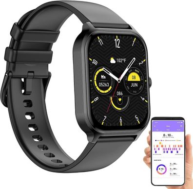 NEU Fitness Smartwatch Telefonfunktion für Sport Herzfrequenz Abnehmen Laufen