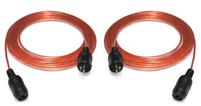 Sommercable -Twincord- LS-Kabel 0,75mm² - DIN-Stecker auf DIN-Buchse - Paar