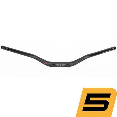 Bügel RISER BAR 50 Comfort/ 31,8 ergotec, 25°, Ø = 31,8mm, Aluminium, schwarz, SL 5
