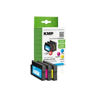 KMP Patrone HP 953XL (1CC21AE) Multip. 2000 S. H166CMYX refilled