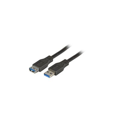 EFB USB3.0 Verlängerungskabel A-A, t-Bu,3,0m, chwarz, remium